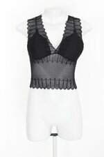 Top cropped feminino preto com Bojo