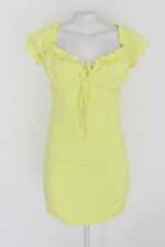 Vestido fashion nova feminino amarelo com Franzido