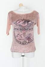 Blusa il shin feminina rosê com Aplique