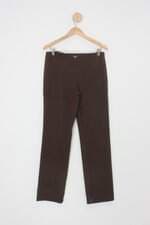 Calça Social maison saad feminina marrom com Aplique