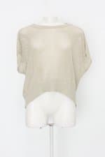 Blusa feminina bege com Transparência