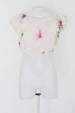 Blusa cropped feminina estampada