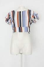 Blusa cropped feminina estampada
