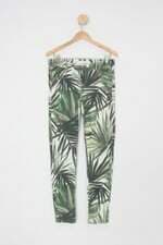 Calça de sarja morena rosa feminina verde