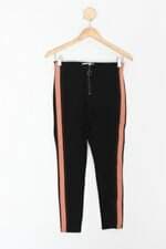 Calça Legging riachuelo feminina preta com Recortes