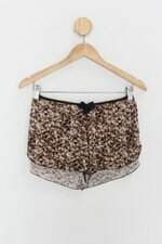Short doll feminino estampado com Cós com elástico e Aplique