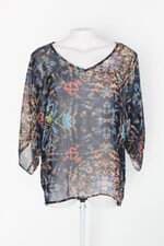 Blusa feminina estampada com Transparência