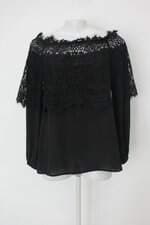 Blusa feminina preta com Renda