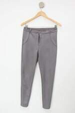 Calça de tecido doce trama feminina cinza