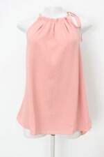 Blusa feminina rosa com Pregas e Recorte