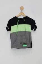 Camiseta com capuz Infantil angero bicolor
