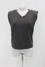 Blusa feminina cinza com Ombreira