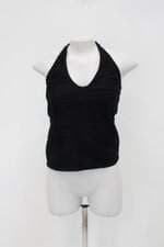 Blusa renner feminina preta com Forro e Franzido