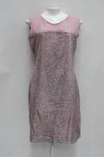 Vestido ellen brook feminino rosa com Recortes e Forro