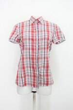 Camisa manga curta siberian feminina vermelha xadrez 