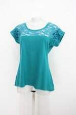 Blusa c&a feminina azul com Renda