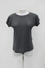 Blusa neon fit feminino cinza com Transparência e Recortes