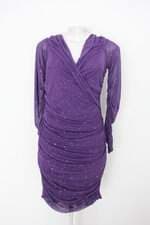 Vestido feminino roxo com Forro