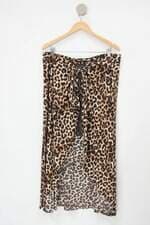 Saia feminina estampa animal print com Meio forro