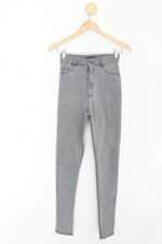 Calça de sarja lady rock feminina cinza