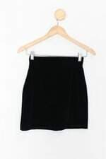 Saia feminina preta com Cós com elástico