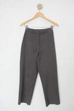 Calça Social nutri sport feminina cinza listrada