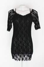 Vestido feminino preto com Transparência