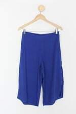 Calça de tecido feminina azul