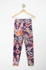 Calça Legging feminina roxa estampada