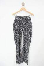 Calça de tecido feminina estampada