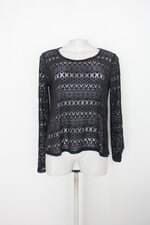 Blusa aéropostale feminina preta com Transparência