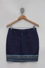 Saia renner feminina azul com Aplique