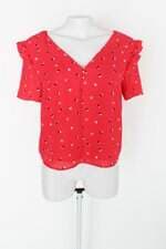 Blusa renner feminina vermelha estampada com Forro