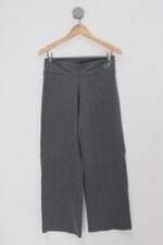 Calça de tecido feminino cinza