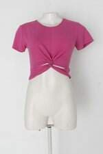 Blusa cropped canelada c&a feminina rosa