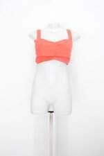 Blusa cropped feminina laranja