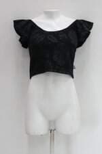 Blusa feminina preta com Babado