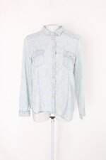 Camisa pernambucanas feminina  azul estampado