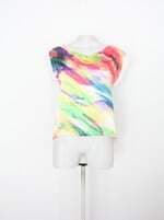 Blusa feminina estampada com Tiras e Recortes