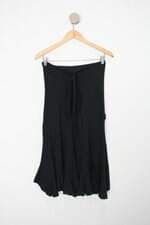 Saia feminina preta com Faixa na Cintura