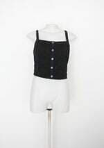 Blusa cropped abercrombie feminina preta com Forro