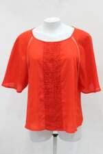 Blusa chifon feminina laranja