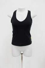 blusa Regata feminina preta com Recortes