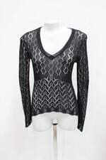 Blusa de renda yes feminina preta
