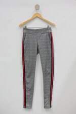 Calça de tecido lolly polly feminina xadrez  com Viés e Cós com elástico