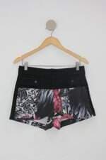Shorts espaço fashion feminino estampado com Recortes