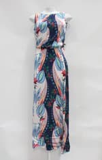 Vestido hering feminino estampado com Fenda