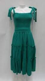 Vestido ct brand feminino verde com Franzido