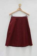 Saia feminina vermelho vinho 