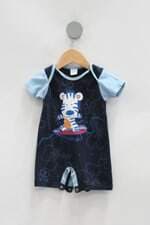 Macaquinho Infantil azul estampado